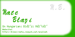 mate blazi business card